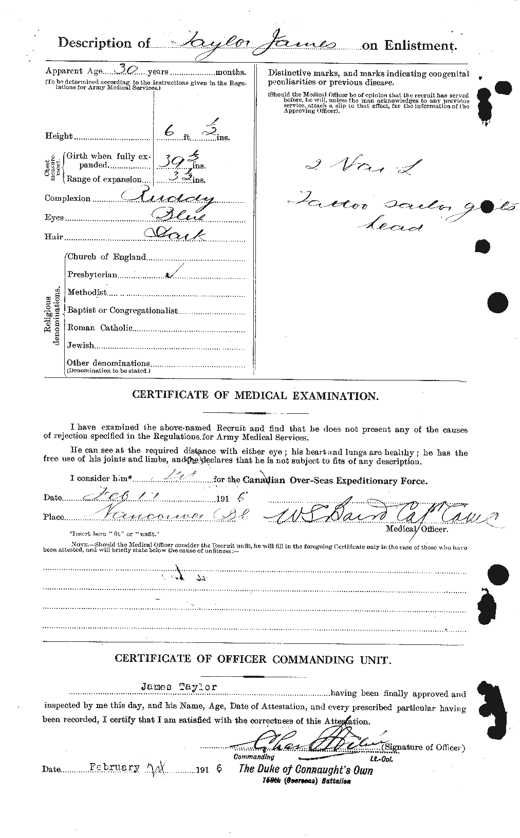 Personnel Records of the First World War - CEF 626694b