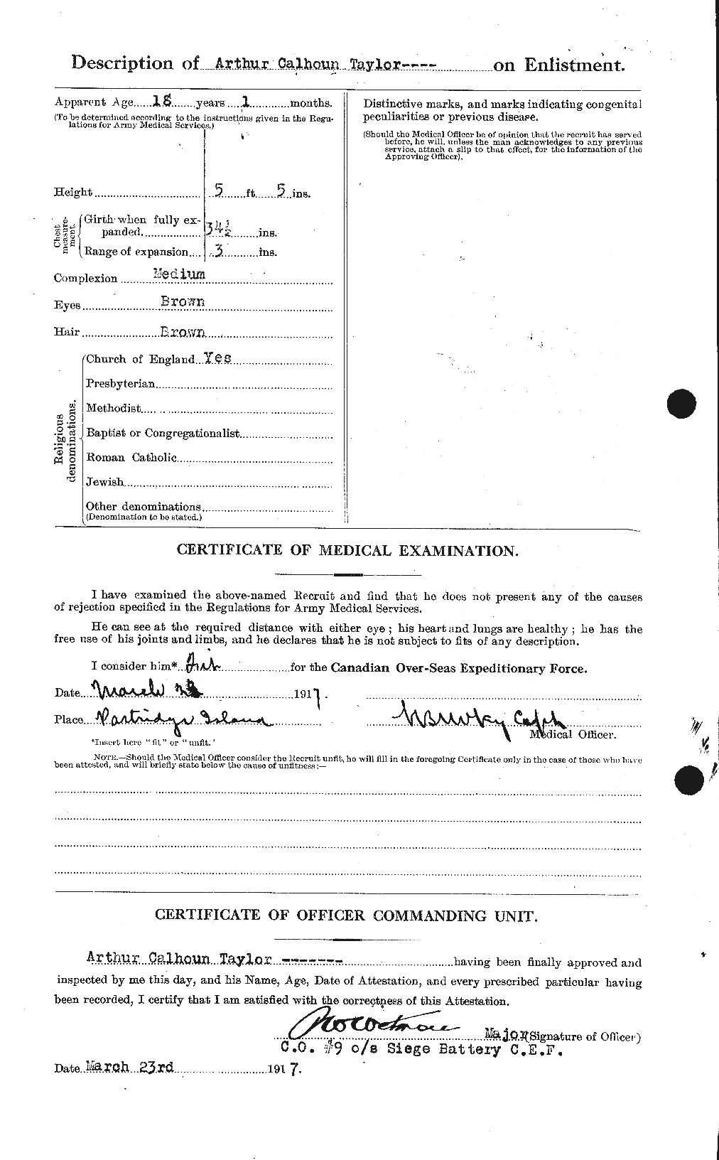 Personnel Records of the First World War - CEF 626717b