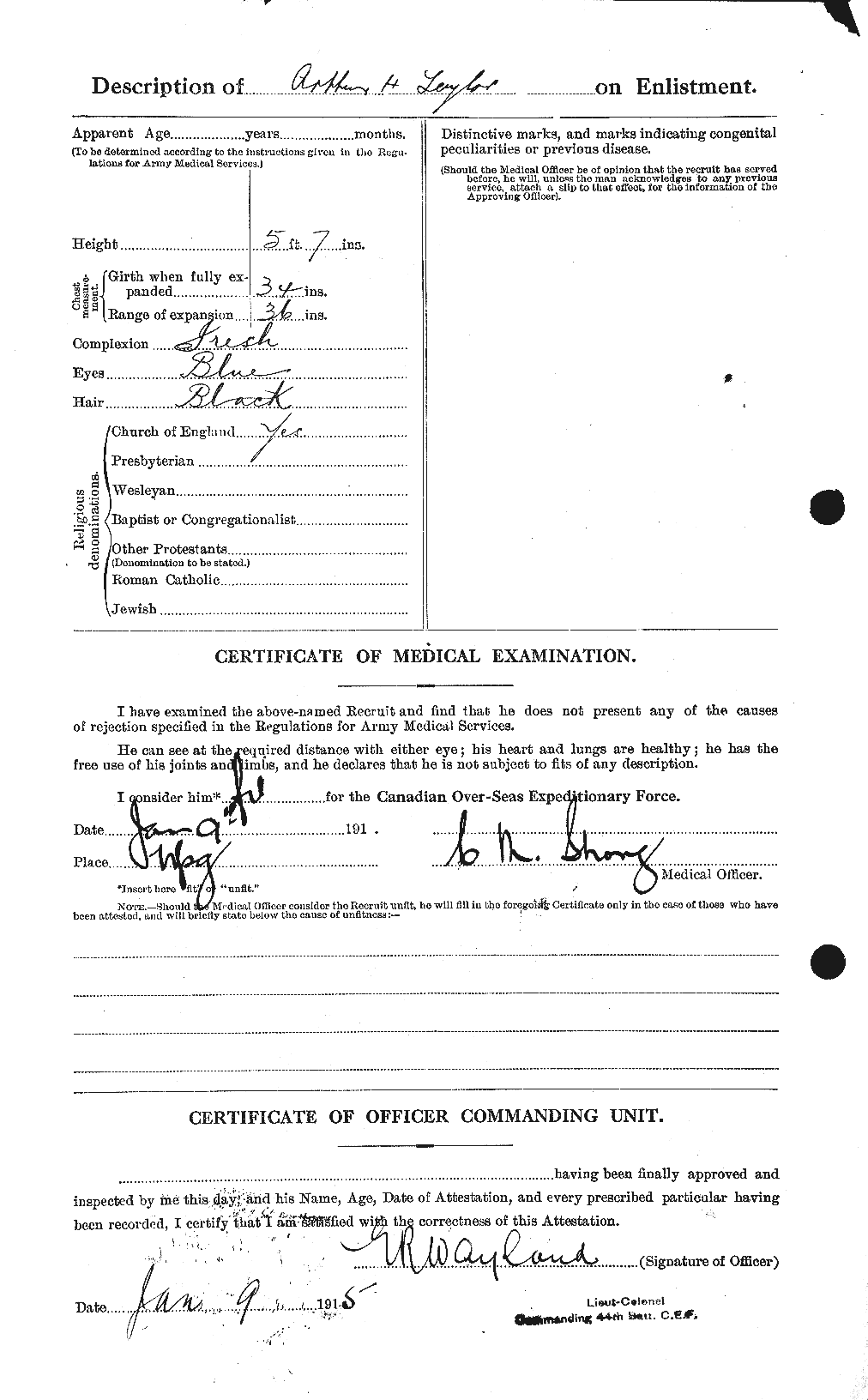 Personnel Records of the First World War - CEF 626726b