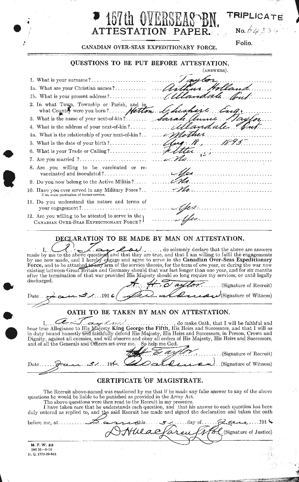Personnel Records of the First World War - CEF 626728a