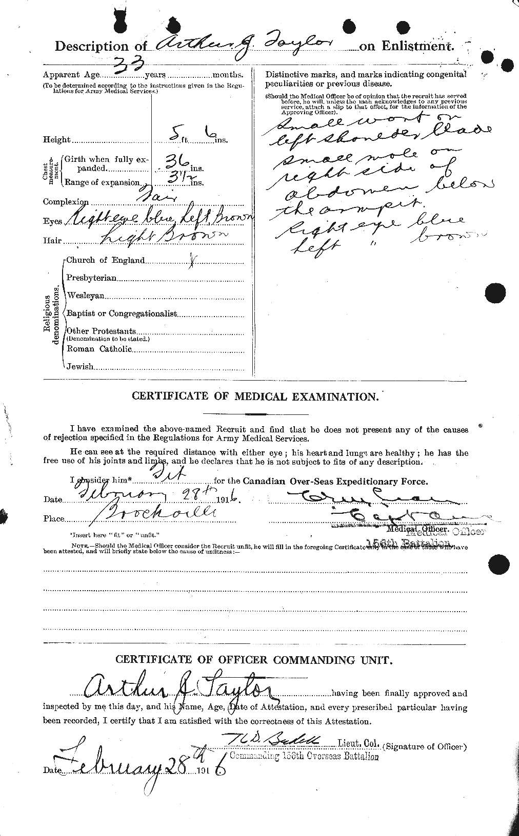 Personnel Records of the First World War - CEF 626733b