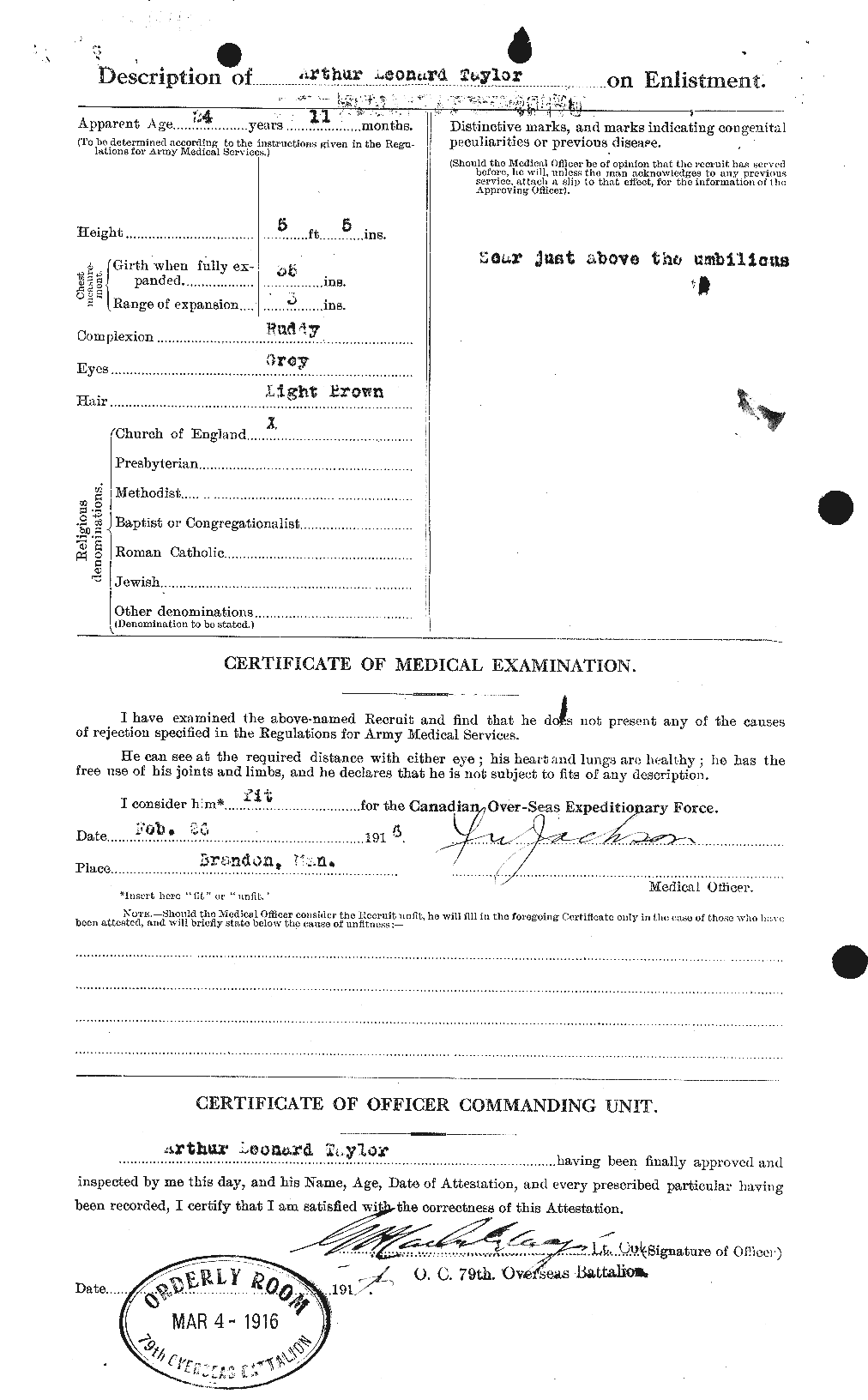 Personnel Records of the First World War - CEF 626736b