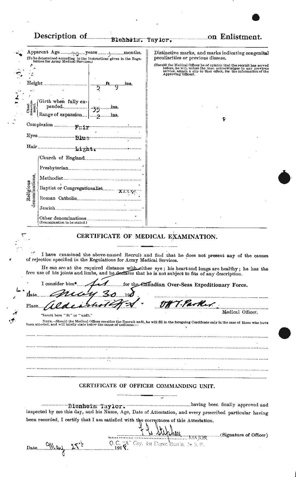 Personnel Records of the First World War - CEF 626776b