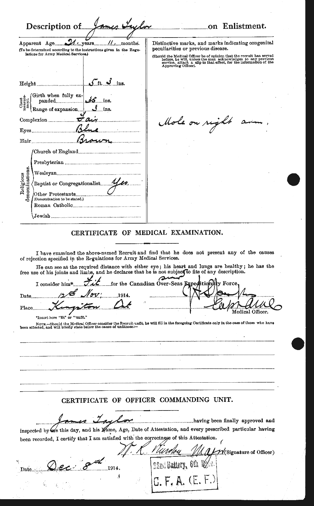Personnel Records of the First World War - CEF 626891b