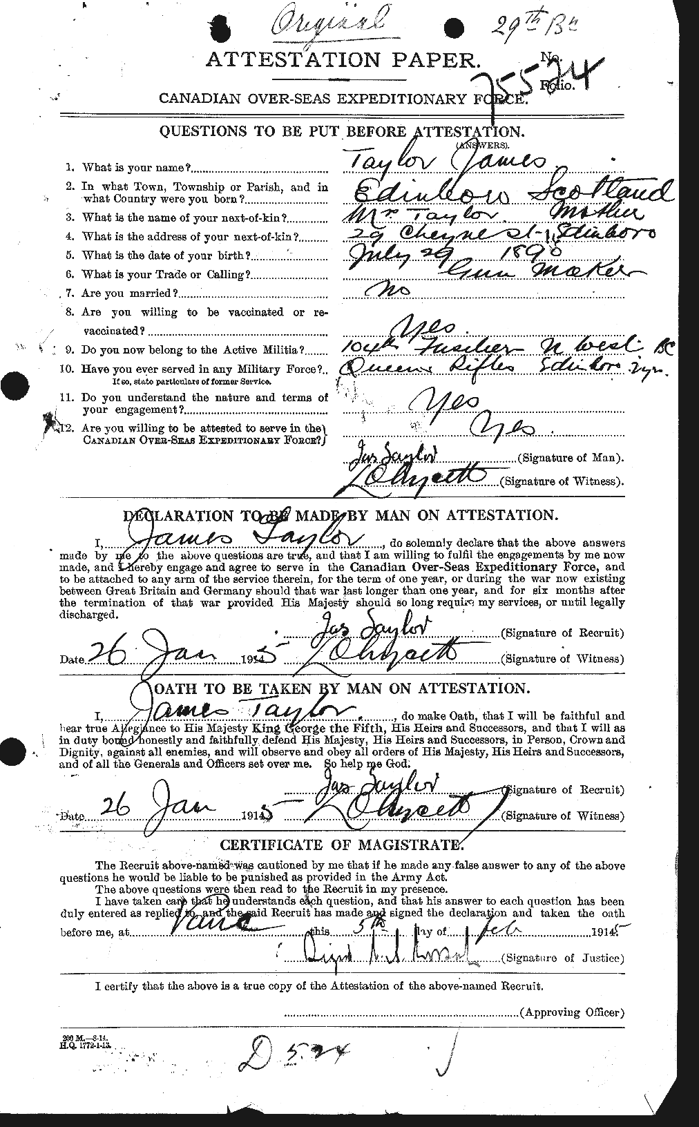 Personnel Records of the First World War - CEF 626892a