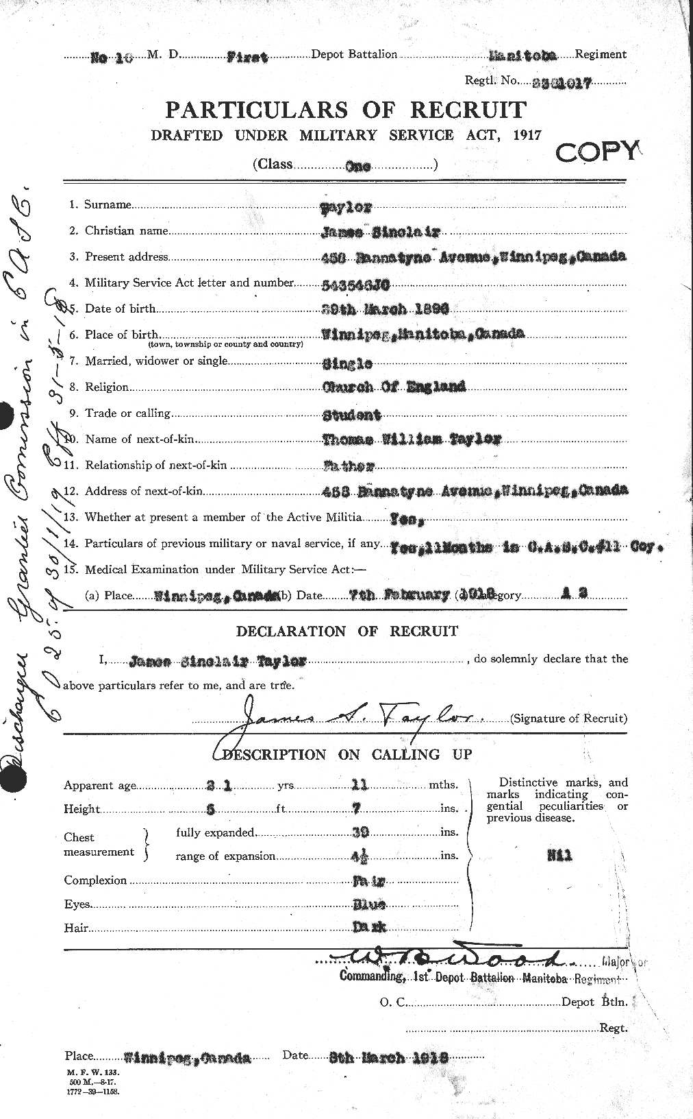 Personnel Records of the First World War - CEF 626952a