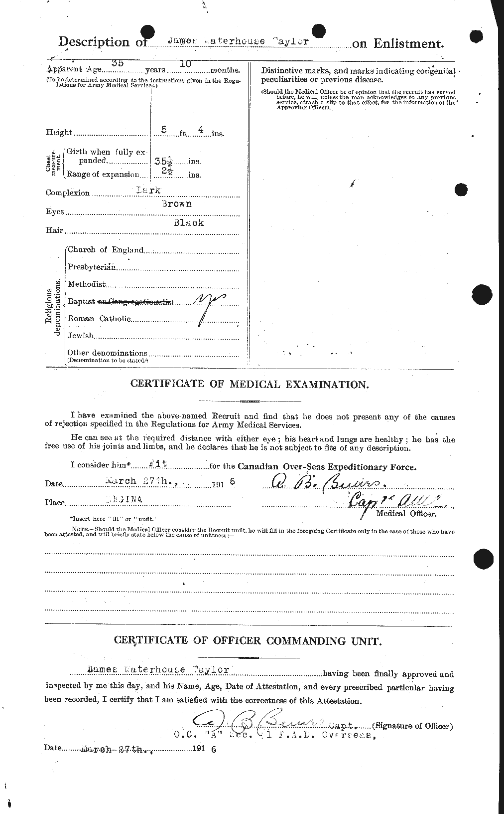 Personnel Records of the First World War - CEF 626963b