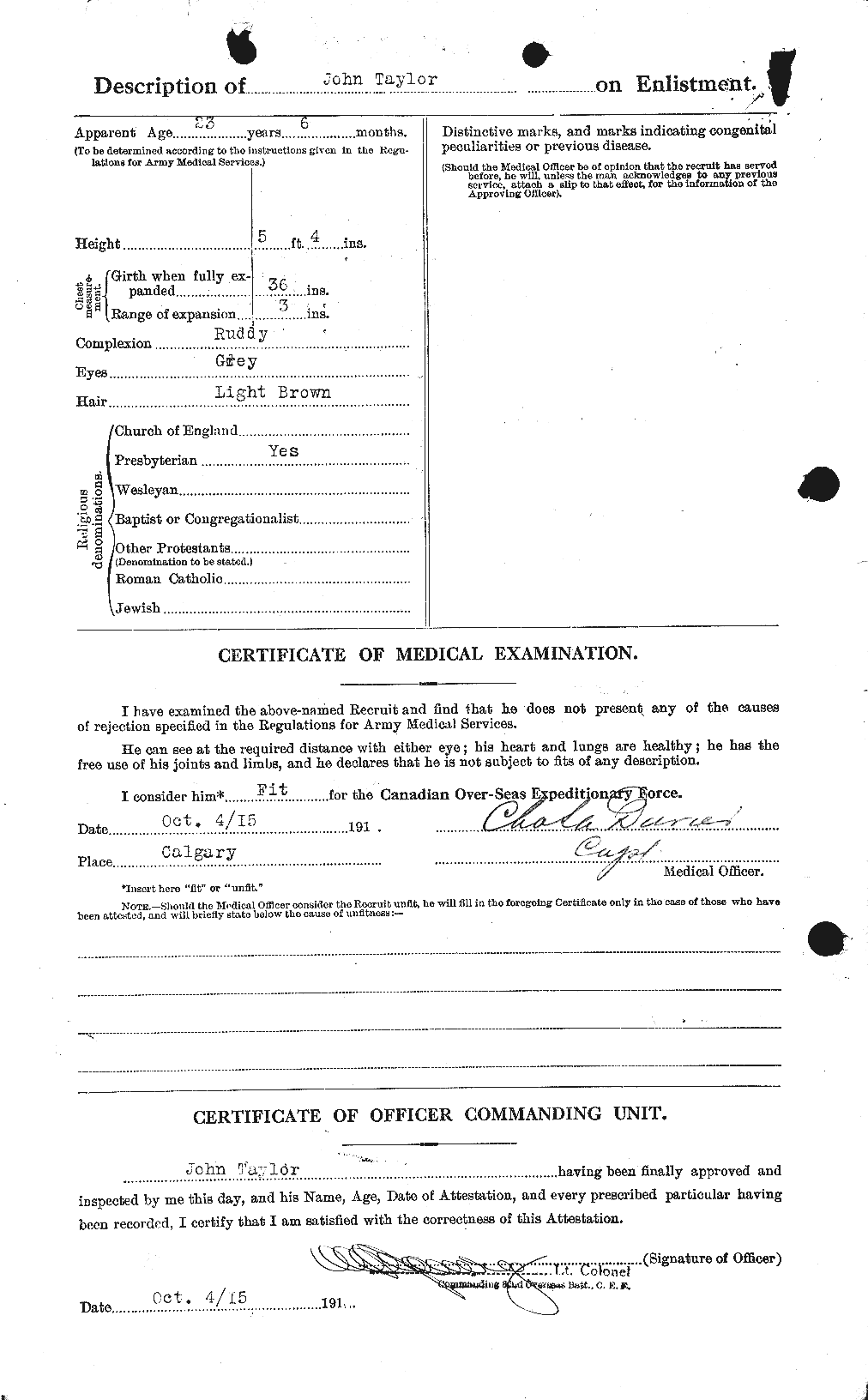 Personnel Records of the First World War - CEF 626973b
