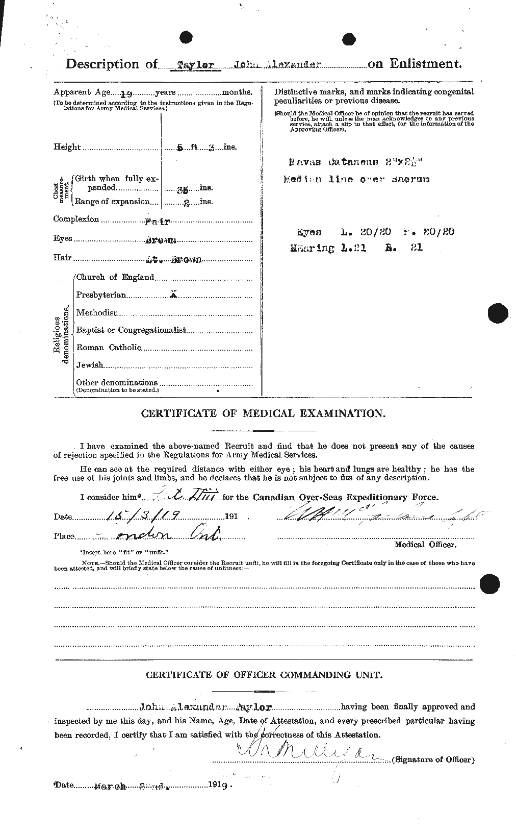 Dossiers du Personnel de la Première Guerre mondiale - CEC 627041b