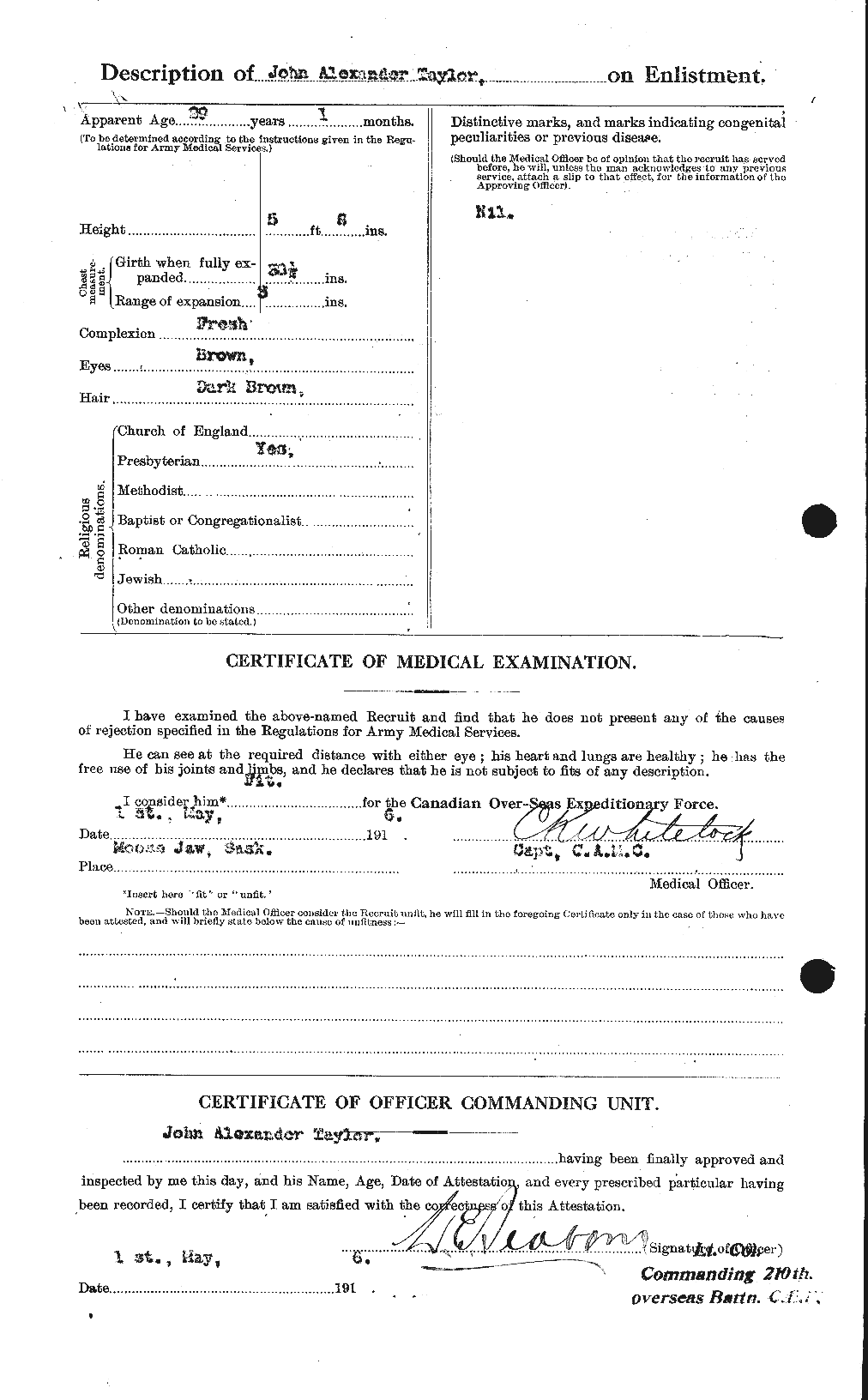 Dossiers du Personnel de la Première Guerre mondiale - CEC 627042b