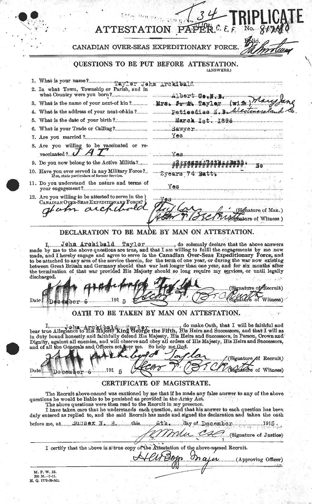 Personnel Records of the First World War - CEF 627048a