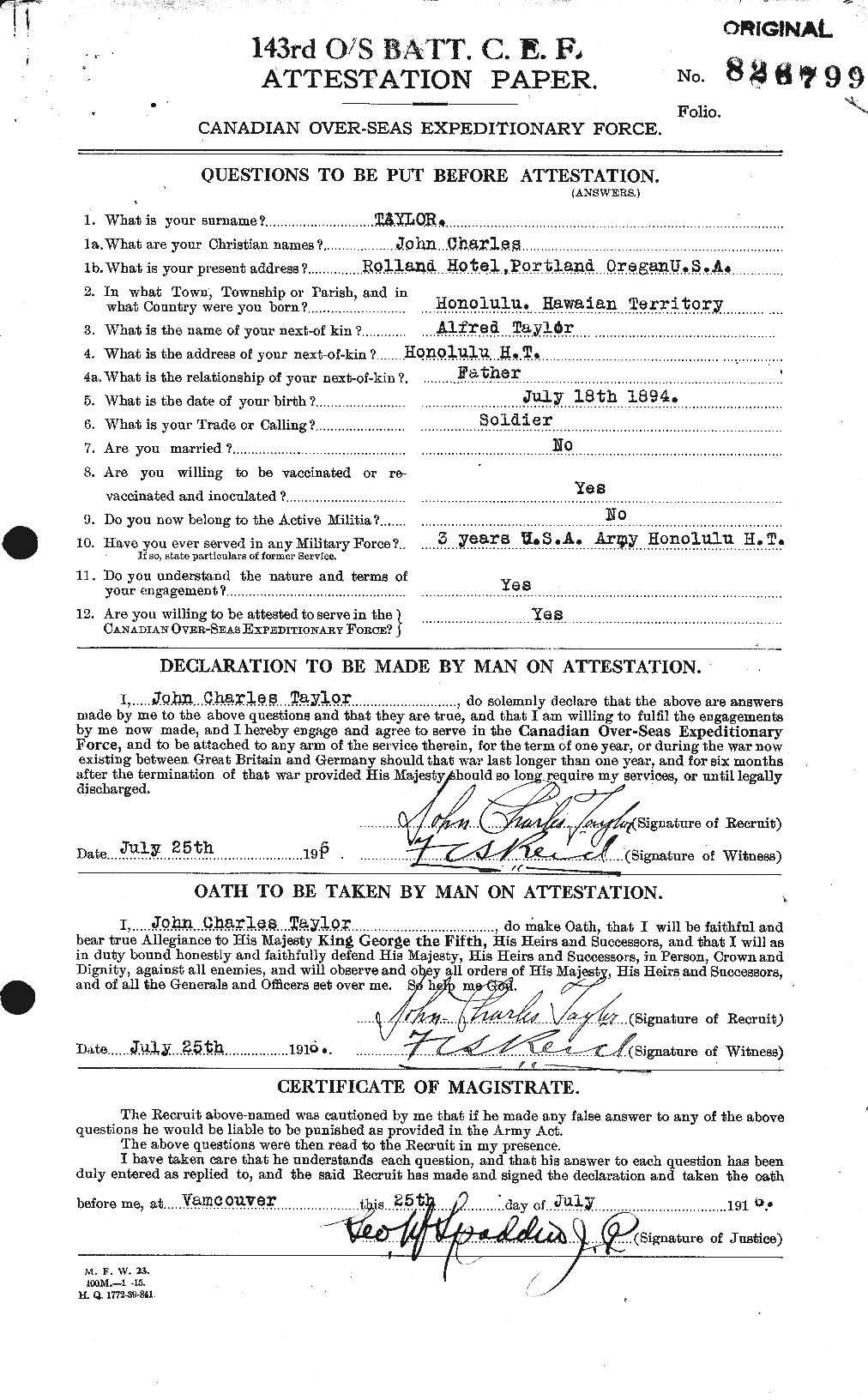 Personnel Records of the First World War - CEF 627056a