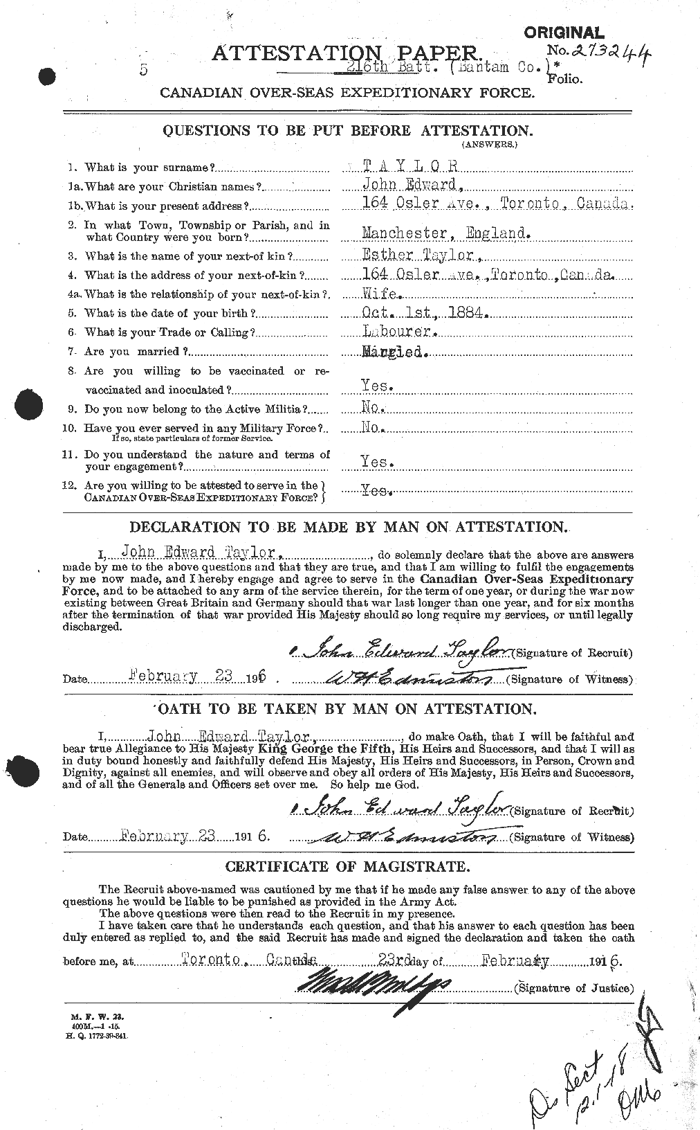 Personnel Records of the First World War - CEF 627075a