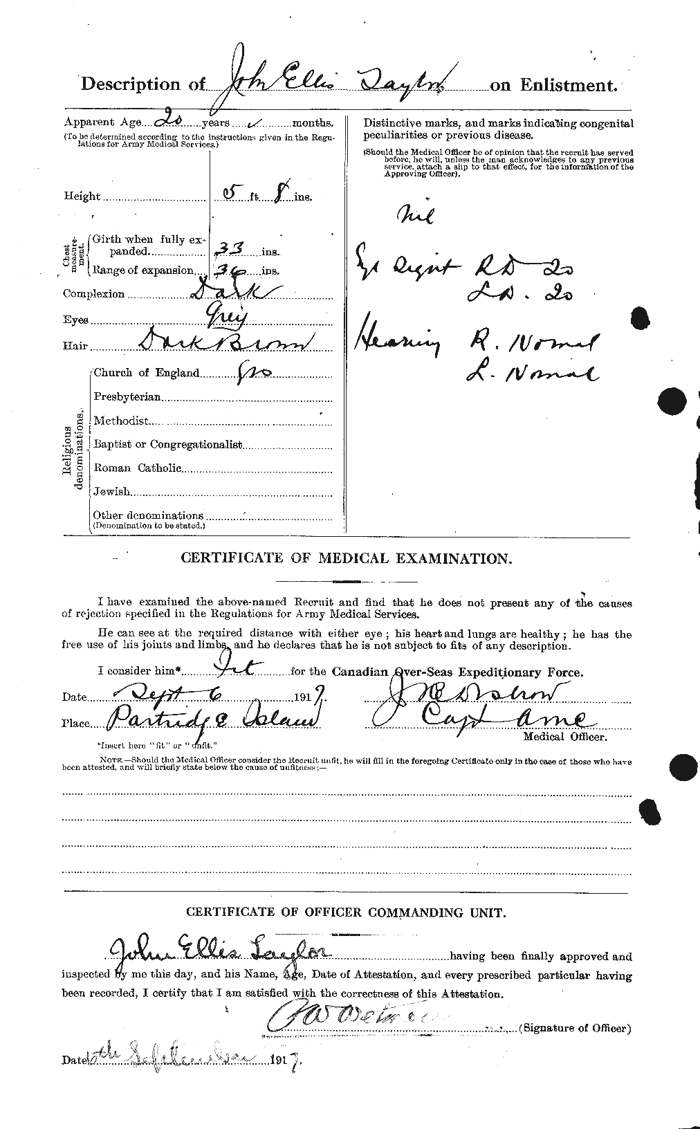 Personnel Records of the First World War - CEF 627085b