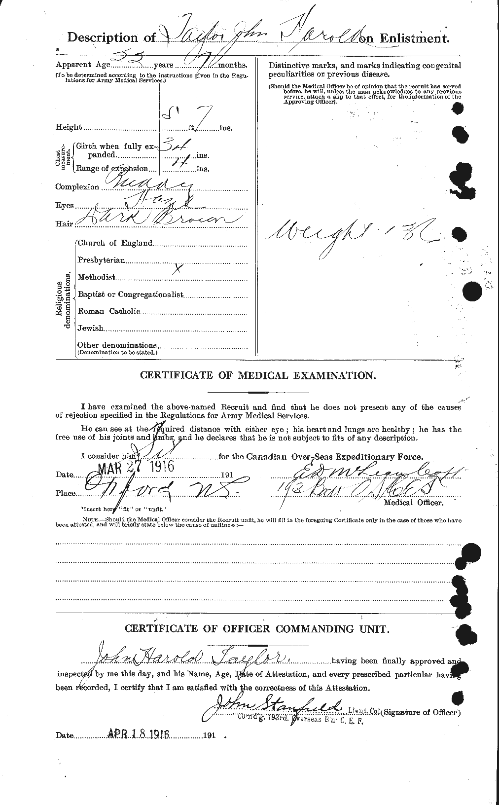 Personnel Records of the First World War - CEF 627105b