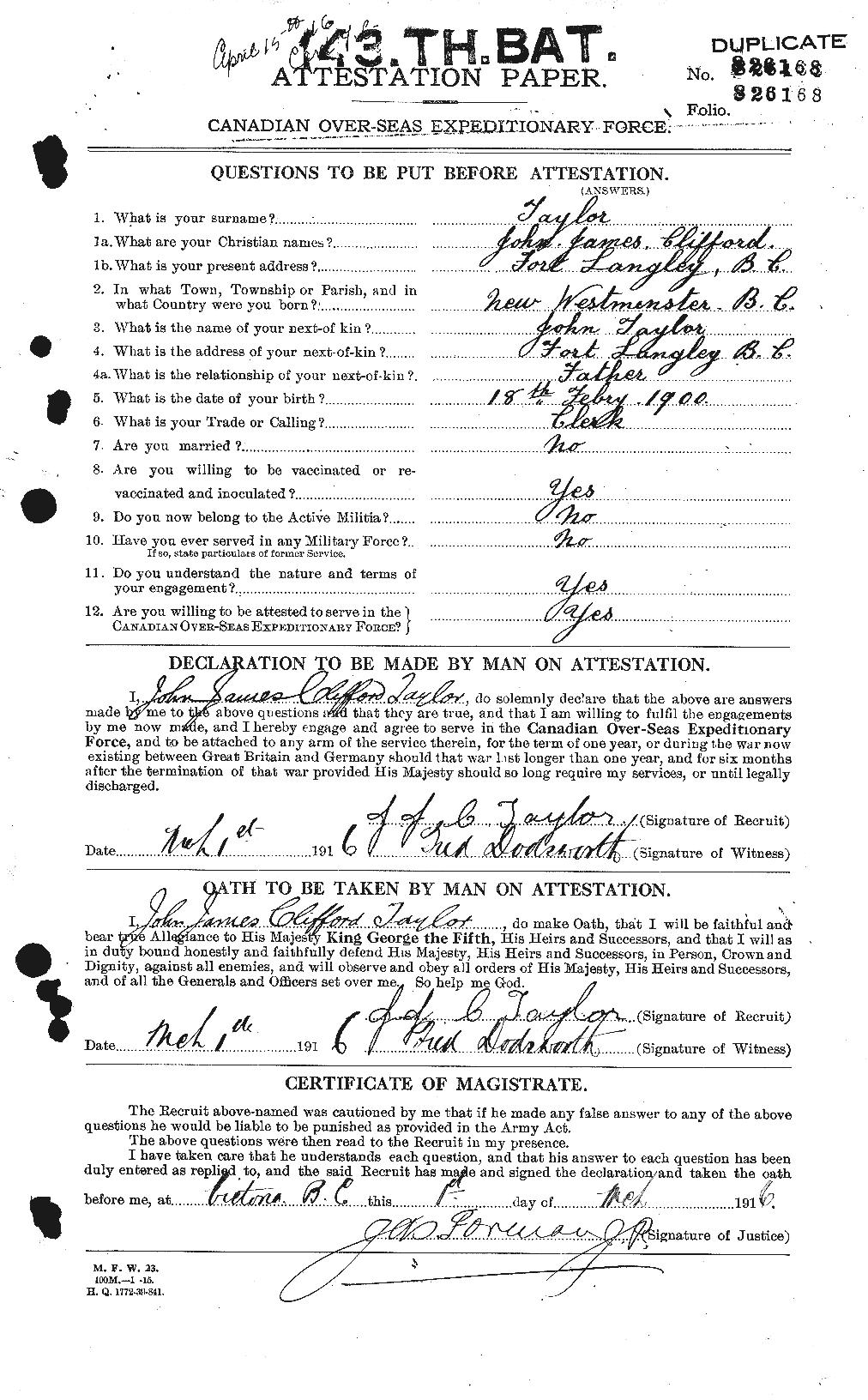 Personnel Records of the First World War - CEF 627117a