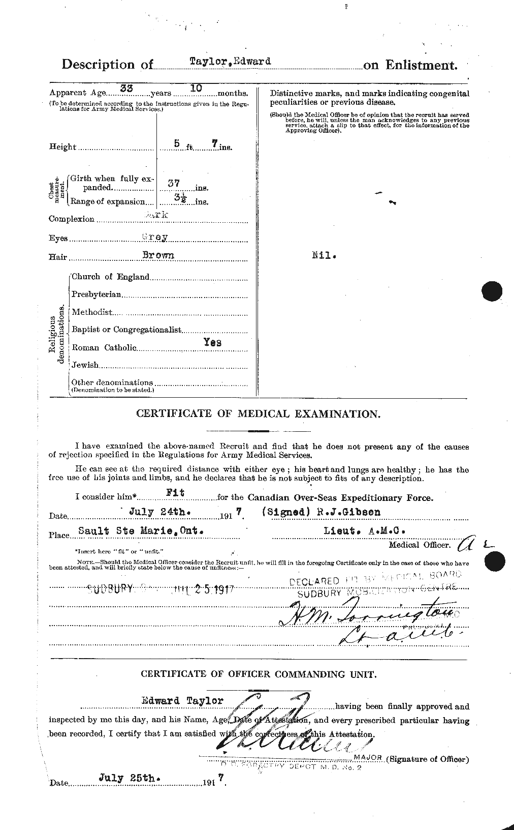 Personnel Records of the First World War - CEF 627289b