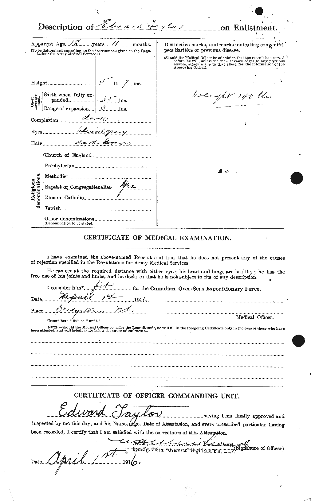 Personnel Records of the First World War - CEF 627290b