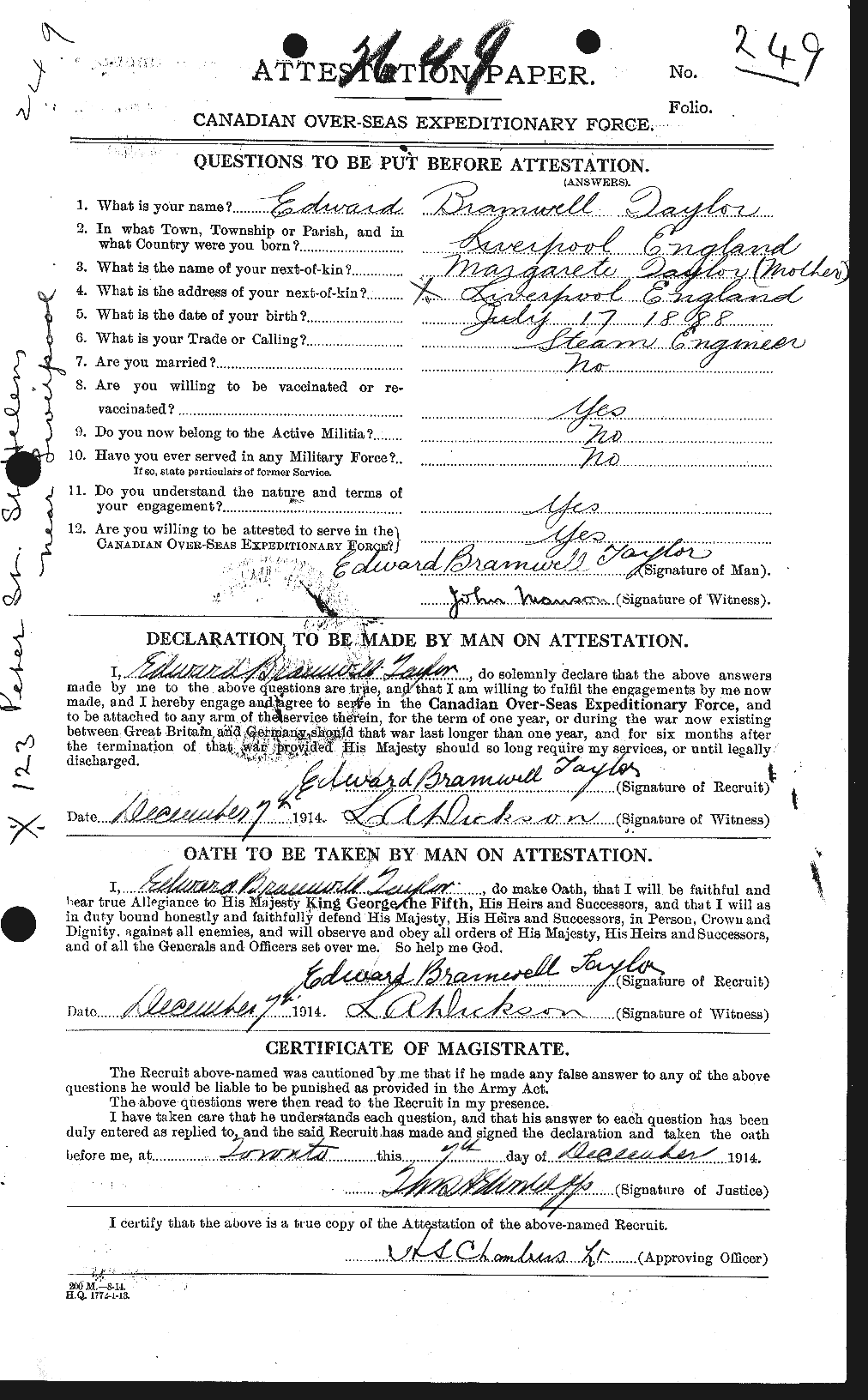 Personnel Records of the First World War - CEF 627304a