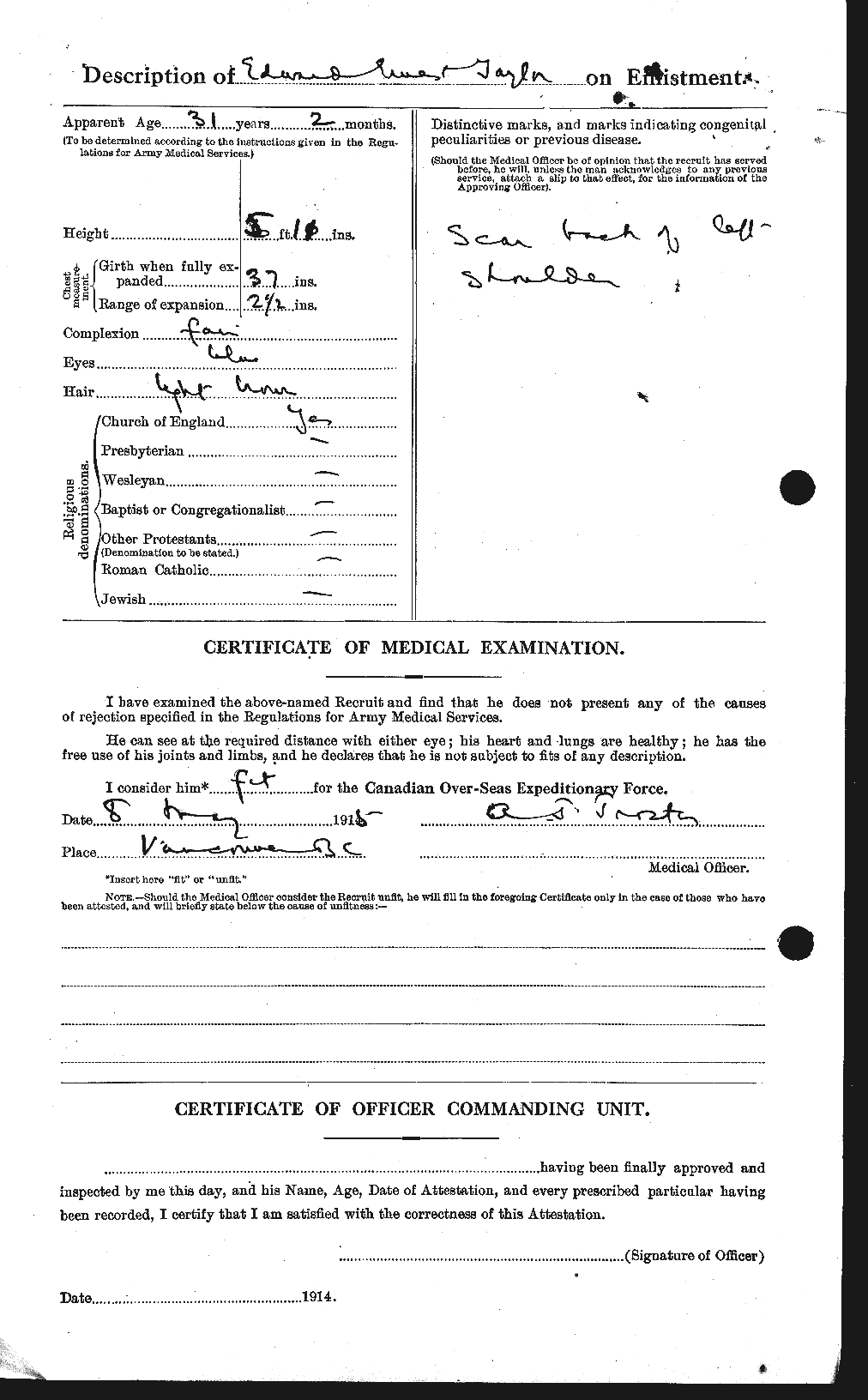 Personnel Records of the First World War - CEF 627307b