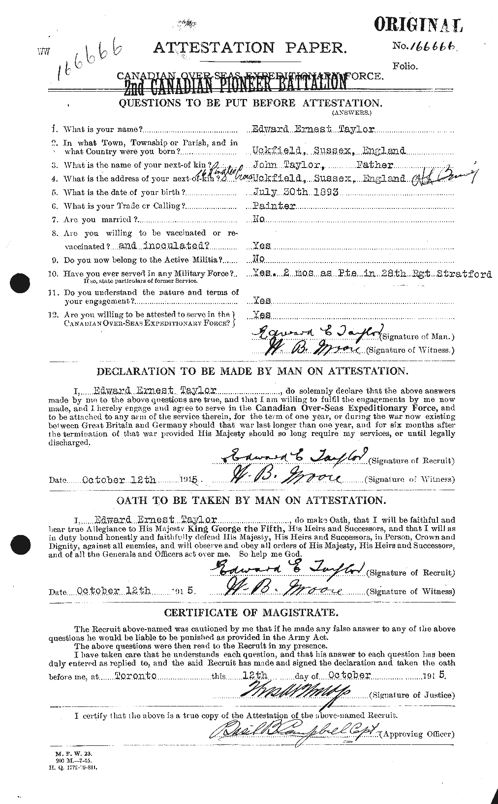 Personnel Records of the First World War - CEF 627308a