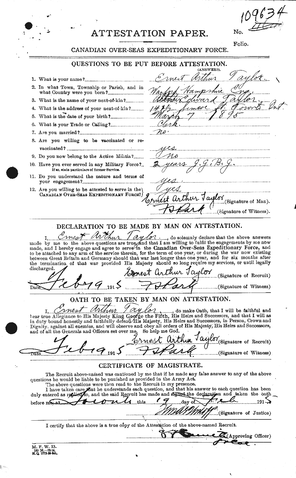 Personnel Records of the First World War - CEF 627388a