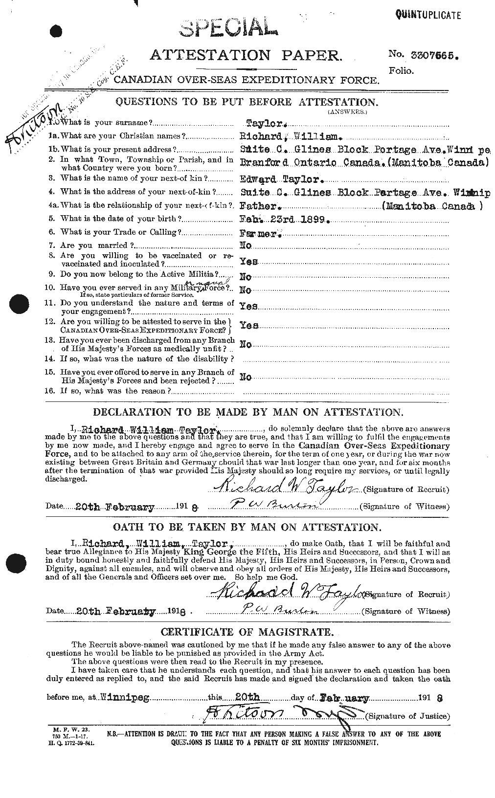 Personnel Records of the First World War - CEF 627422a