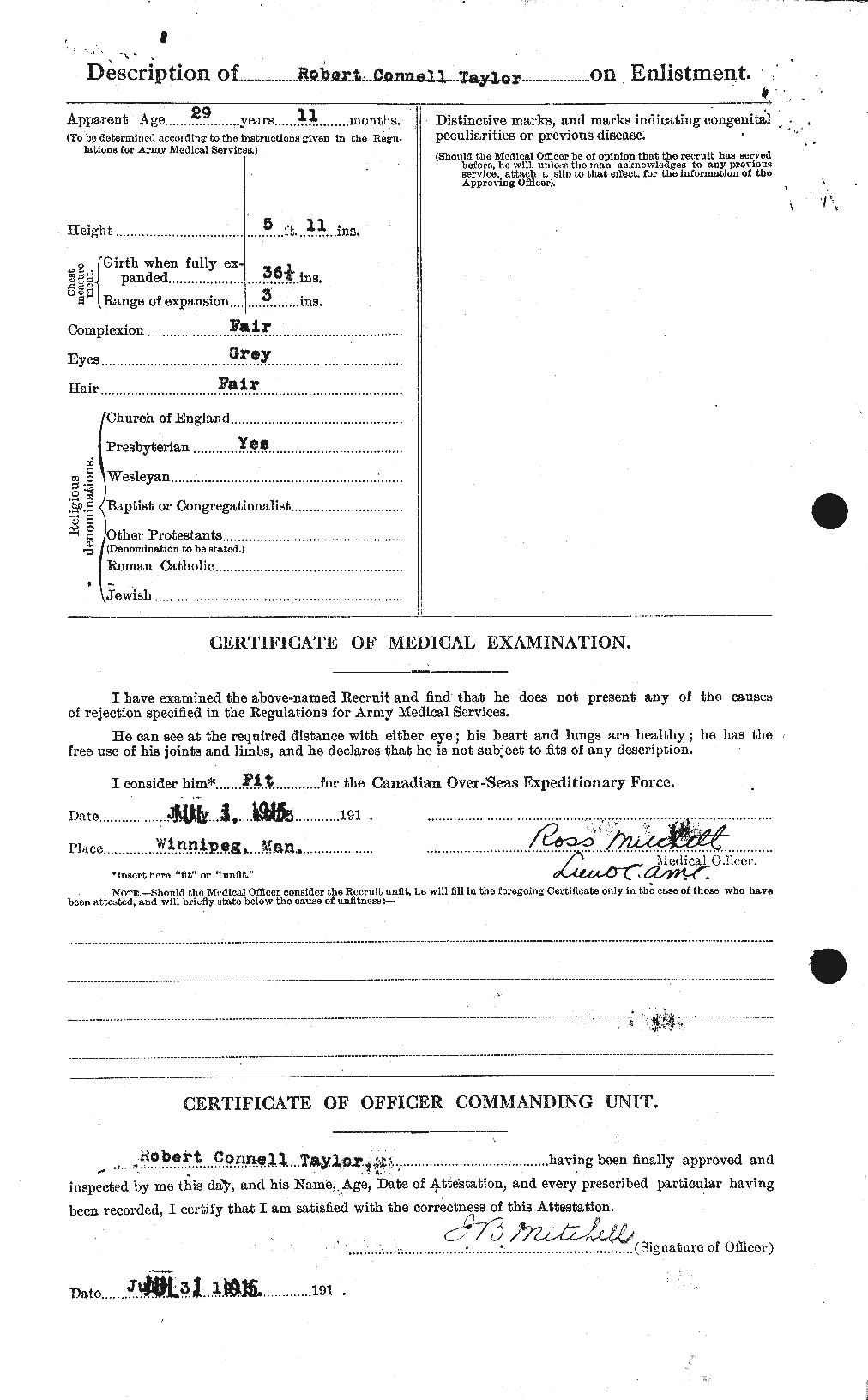 Personnel Records of the First World War - CEF 627467b