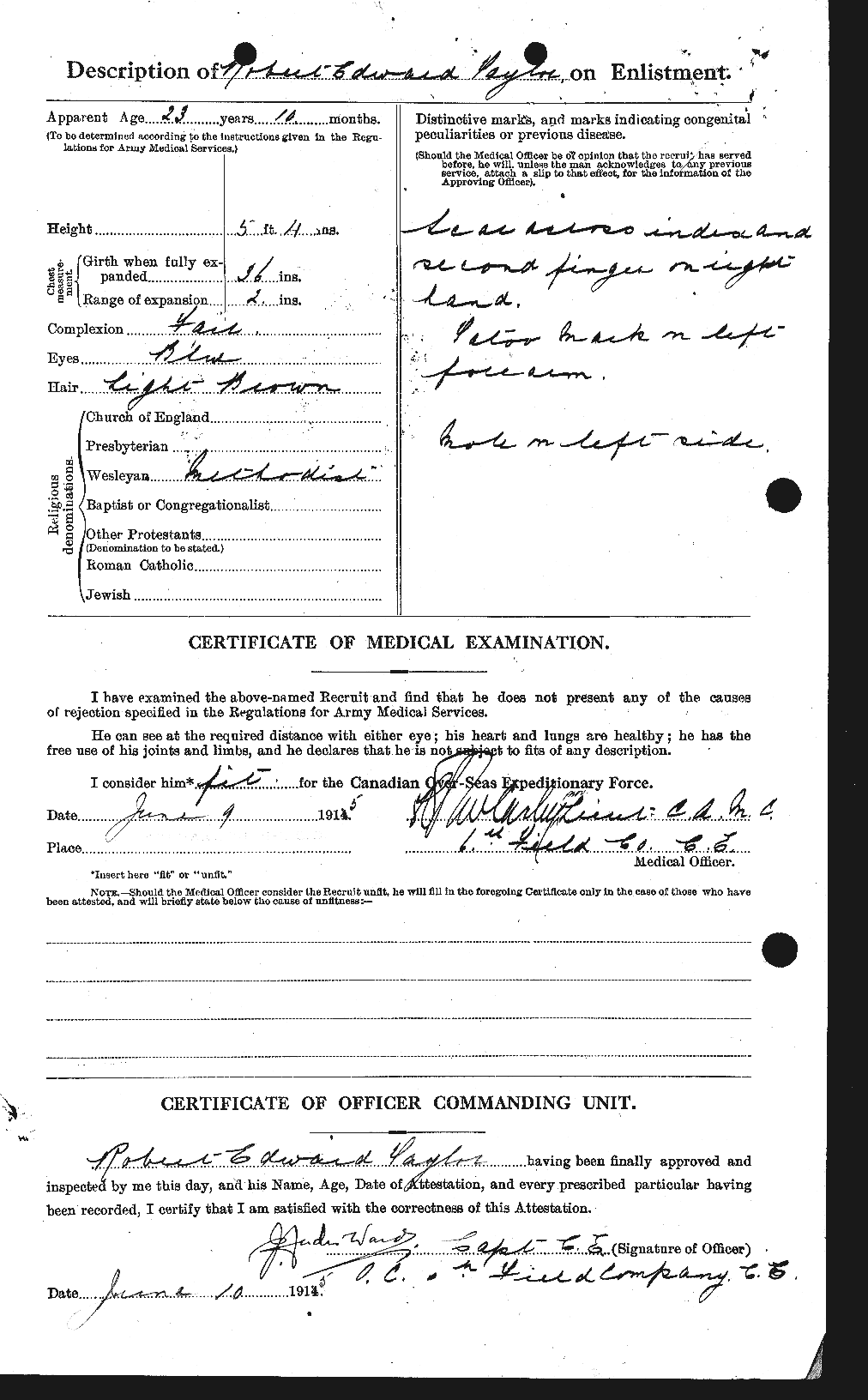 Personnel Records of the First World War - CEF 627474b