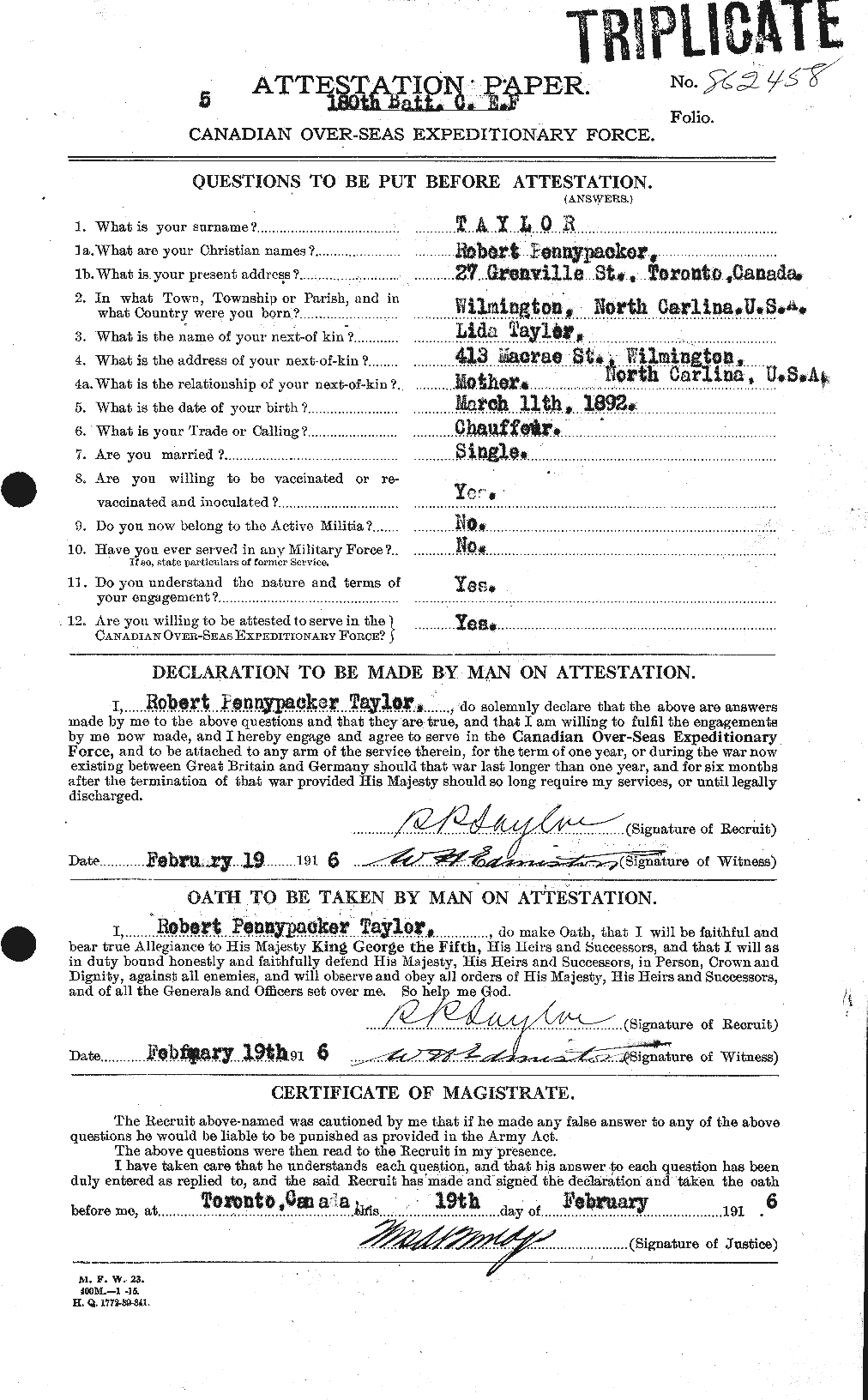 Personnel Records of the First World War - CEF 627495a