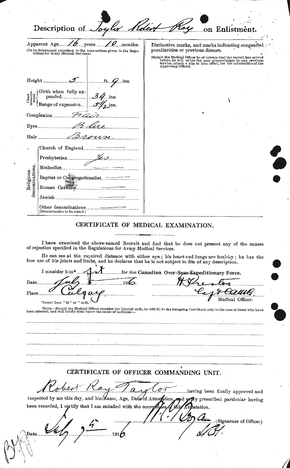 Personnel Records of the First World War - CEF 627496b