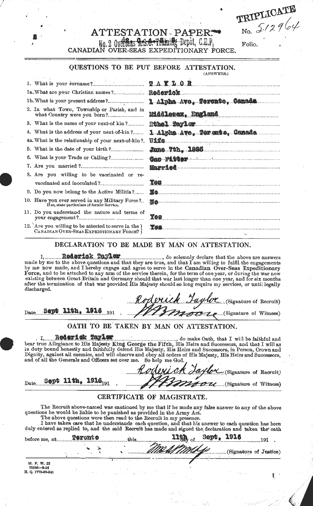 Personnel Records of the First World War - CEF 627502a