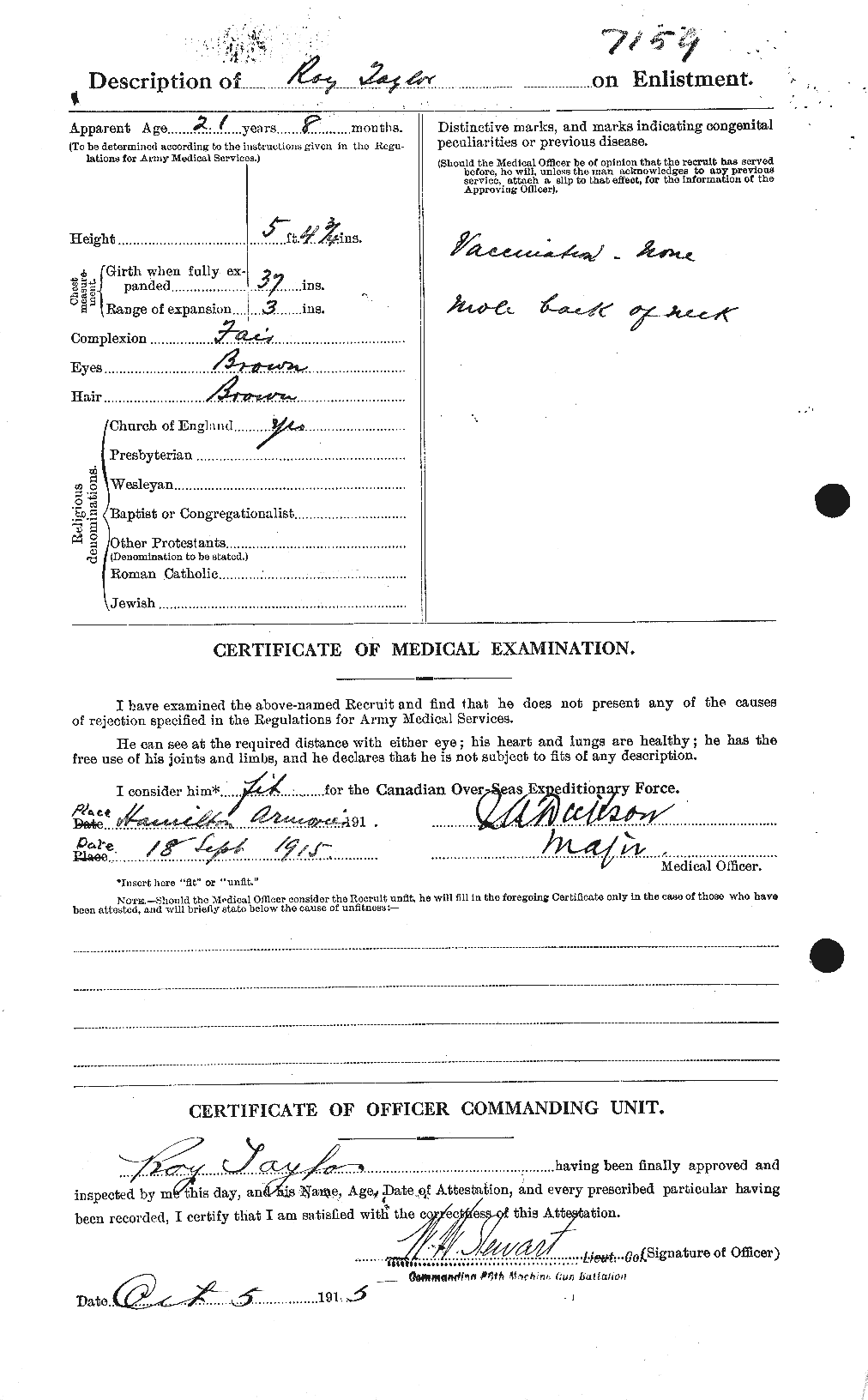 Personnel Records of the First World War - CEF 627519b