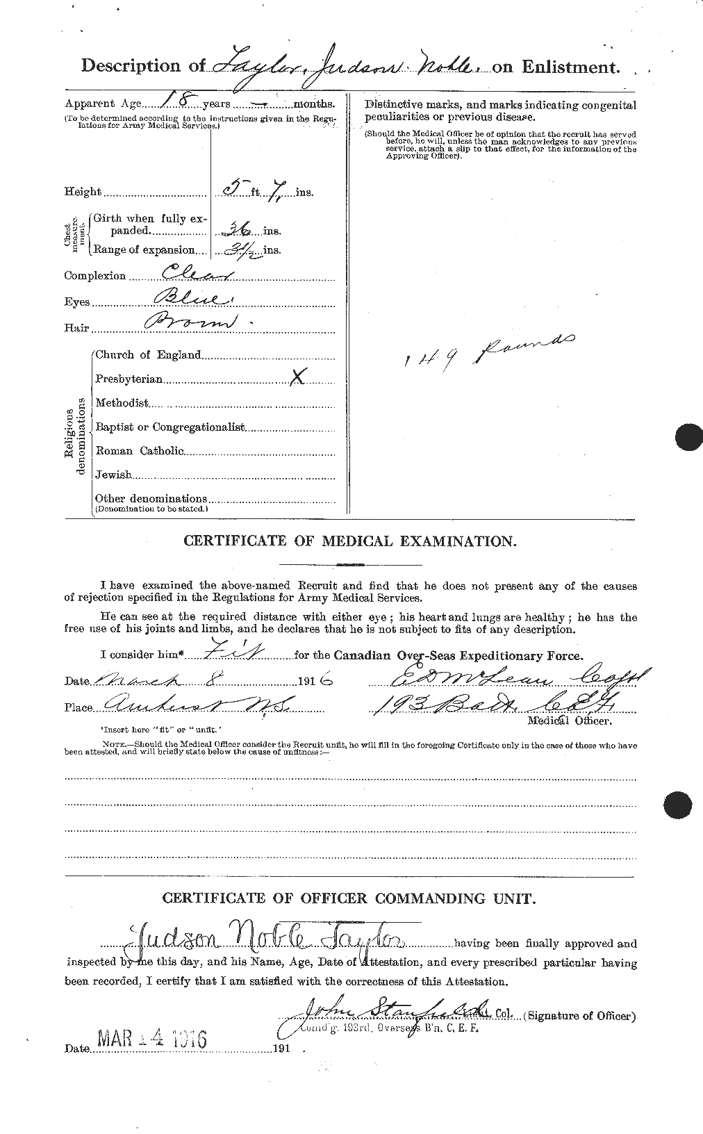 Personnel Records of the First World War - CEF 627592b