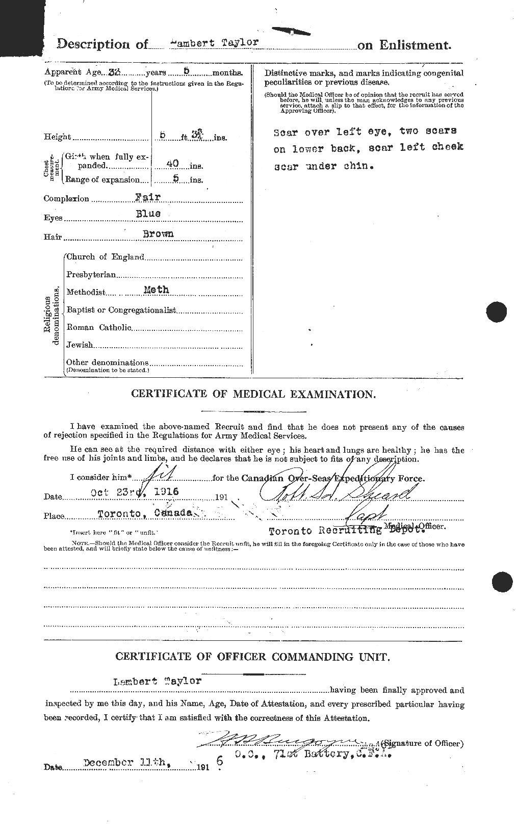 Dossiers du Personnel de la Première Guerre mondiale - CEC 627604b