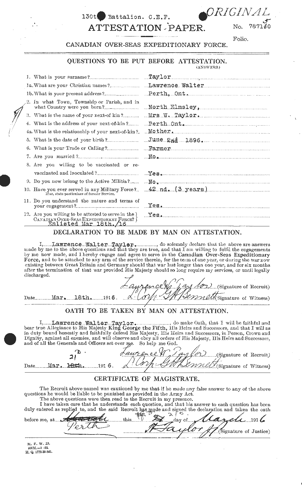 Personnel Records of the First World War - CEF 627615a