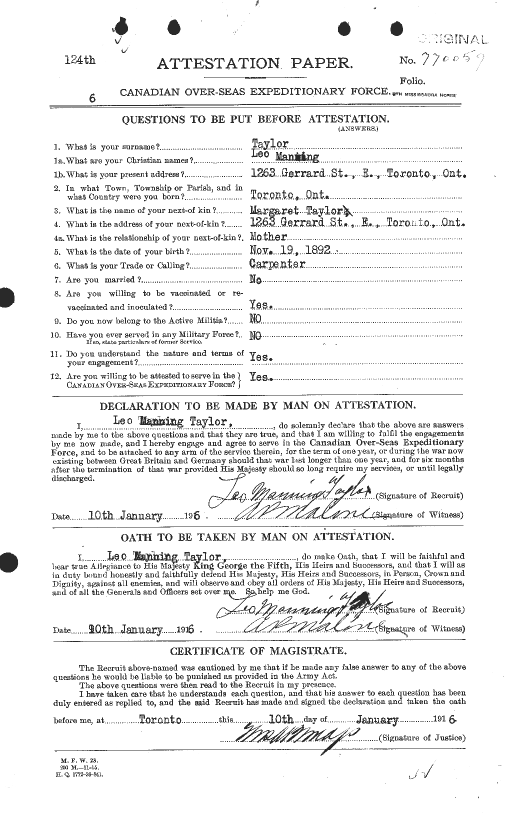 Personnel Records of the First World War - CEF 627620a