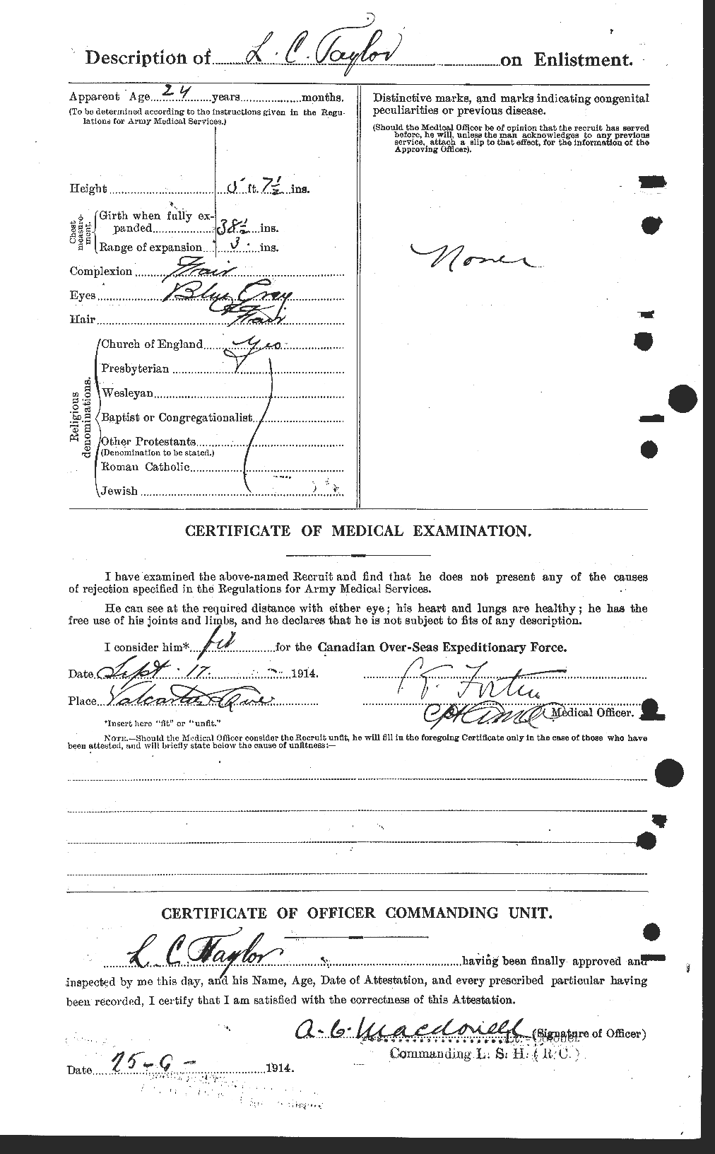Personnel Records of the First World War - CEF 627626b