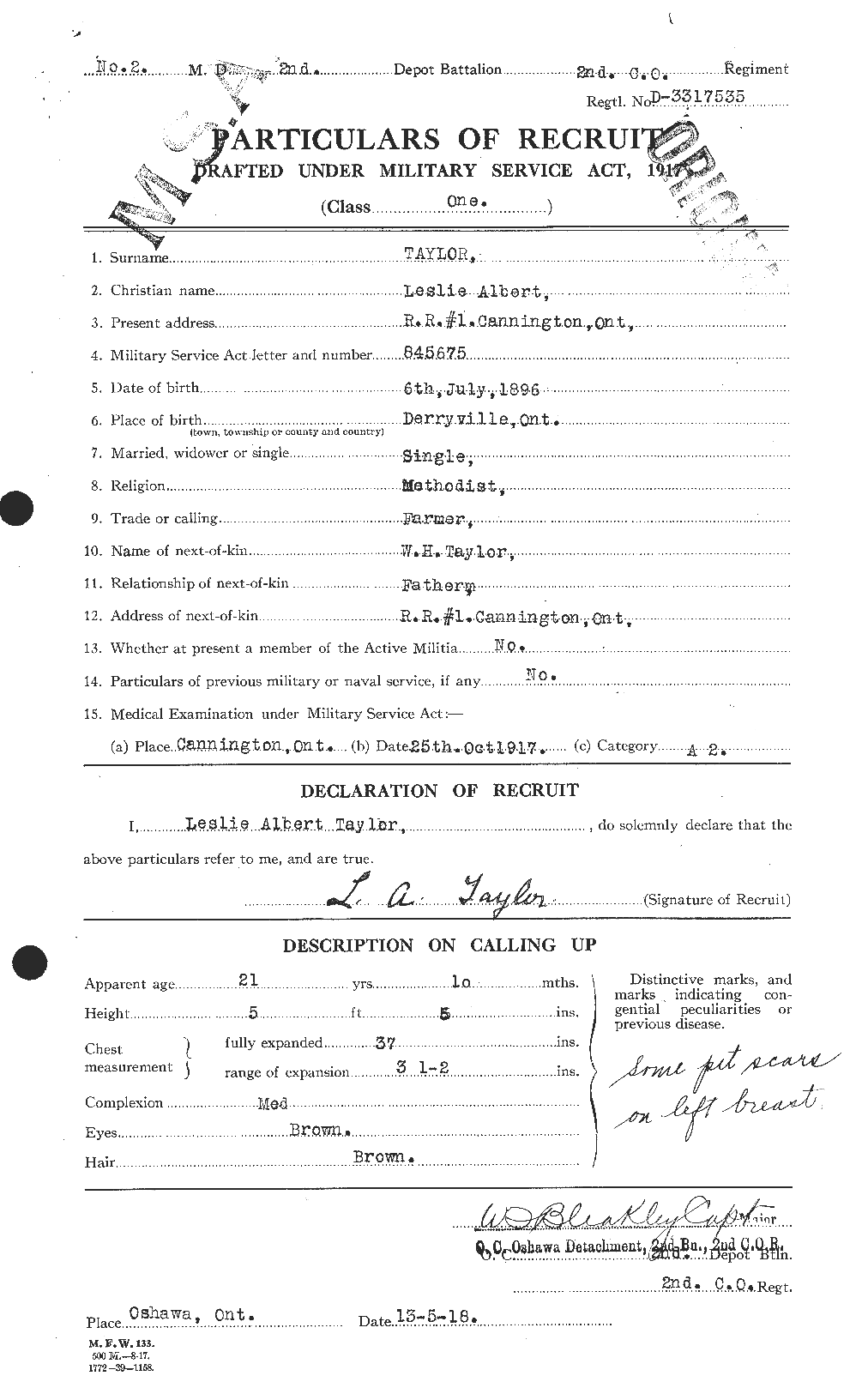 Personnel Records of the First World War - CEF 627638a