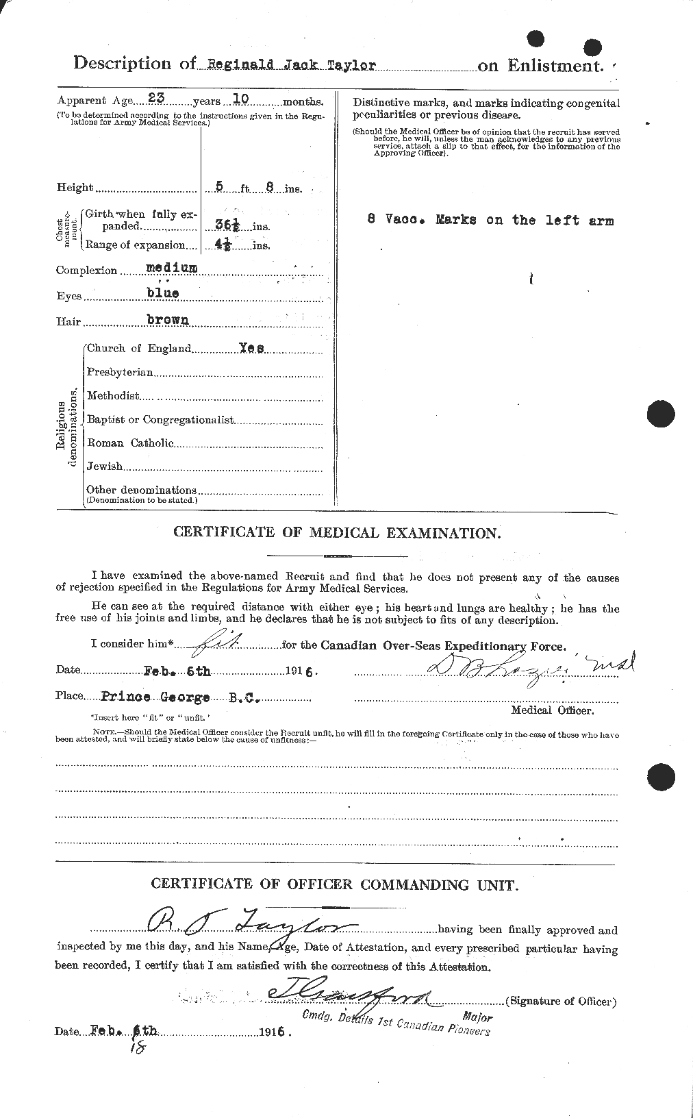 Dossiers du Personnel de la Première Guerre mondiale - CEC 627804b