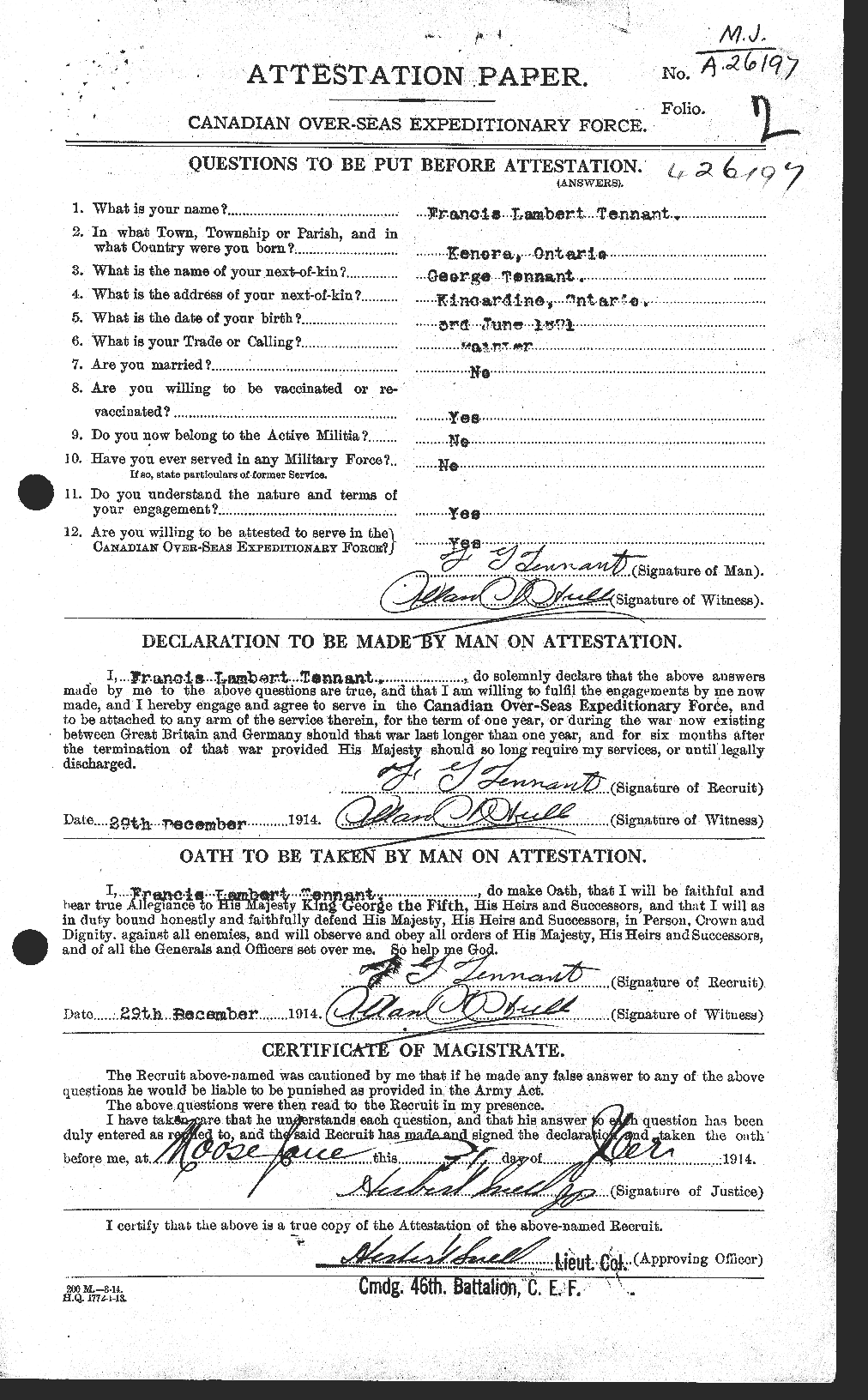 Personnel Records of the First World War - CEF 627851a