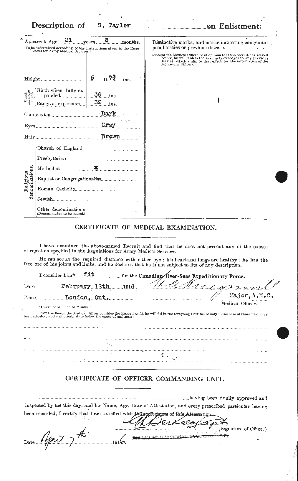 Dossiers du Personnel de la Première Guerre mondiale - CEC 627873b