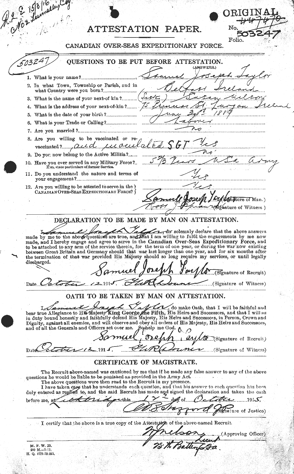 Personnel Records of the First World War - CEF 627880a