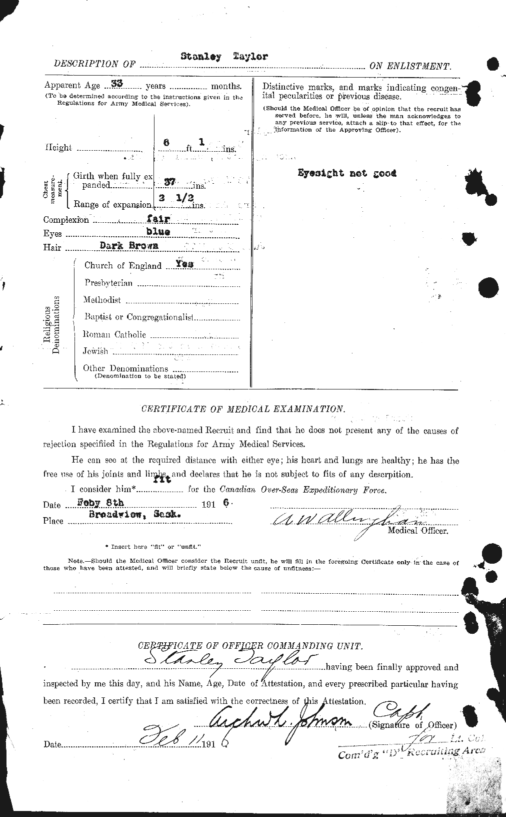 Personnel Records of the First World War - CEF 627912b