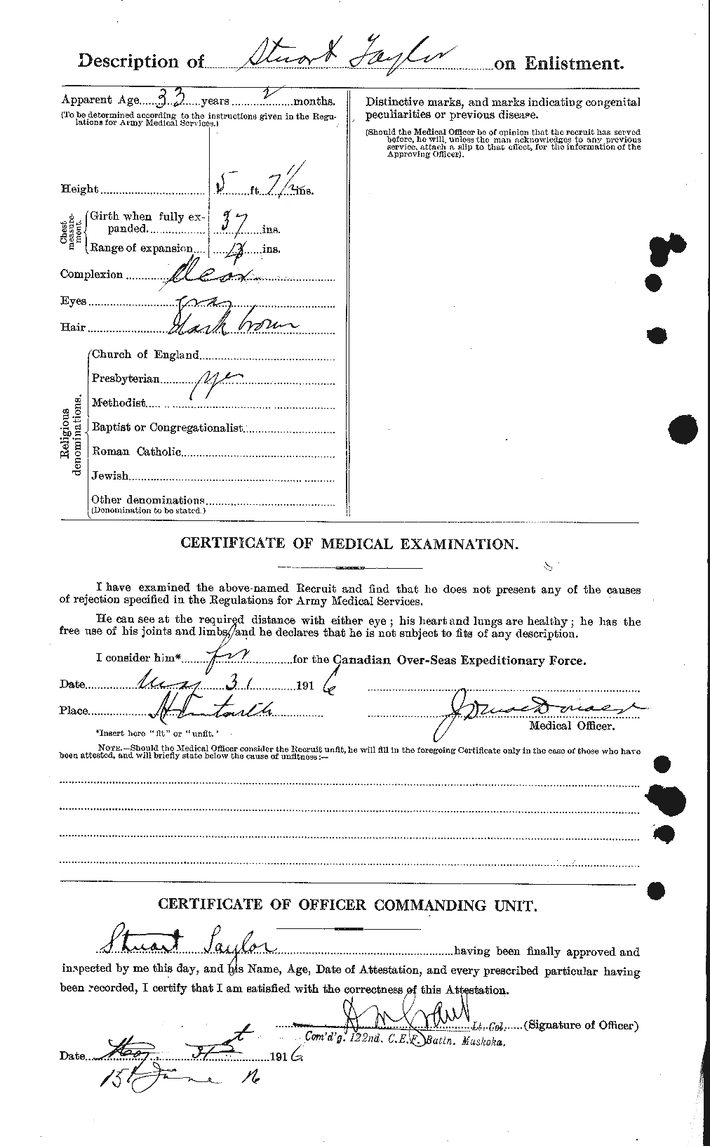 Personnel Records of the First World War - CEF 627931b