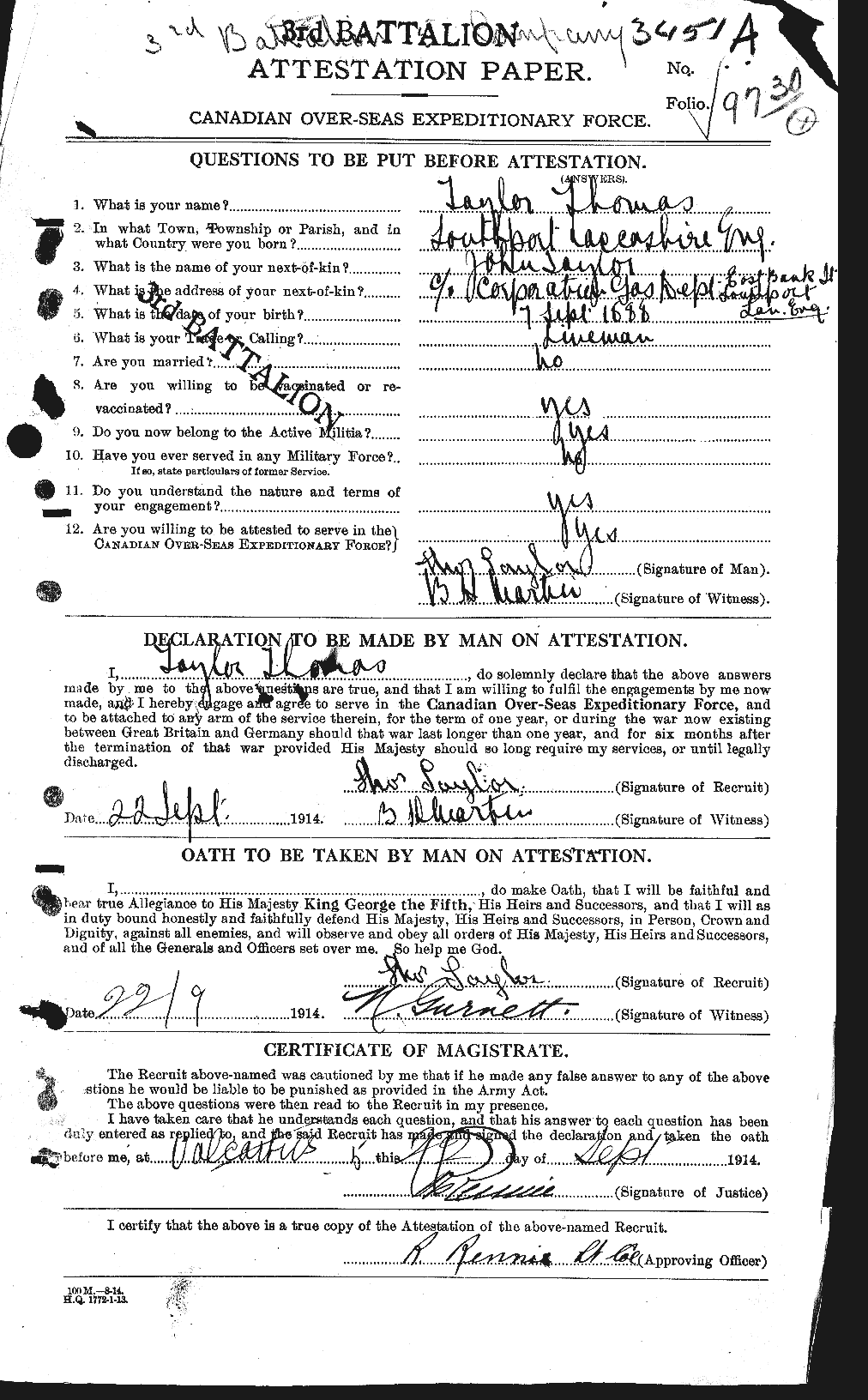 Personnel Records of the First World War - CEF 627952a