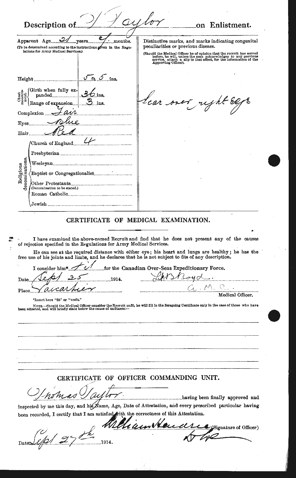 Personnel Records of the First World War - CEF 627957b
