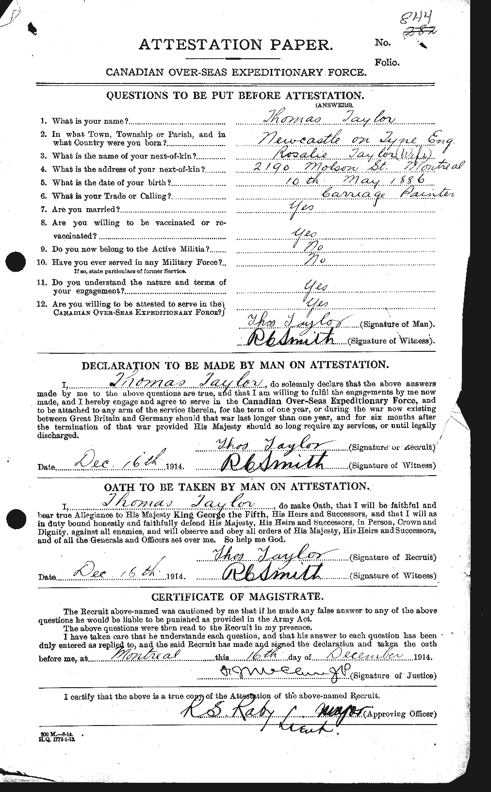 Personnel Records of the First World War - CEF 627960a