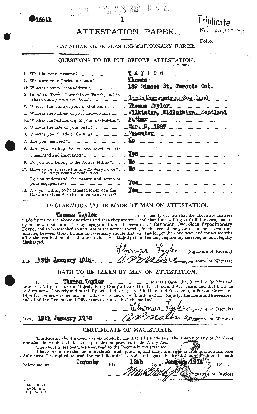 Personnel Records of the First World War - CEF 627964a
