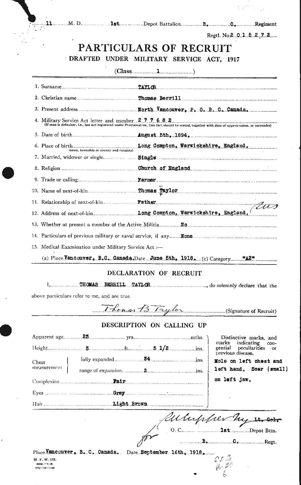 Personnel Records of the First World War - CEF 627972a